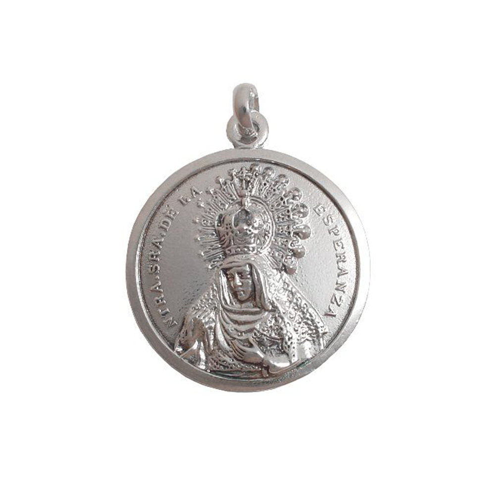 Medalla Macarena redonda 32 mm plata 925. 161-01_0_big blank